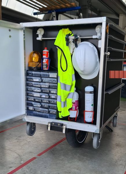 Vélo cargo professionnel pour la maintenance - Vue arrière
