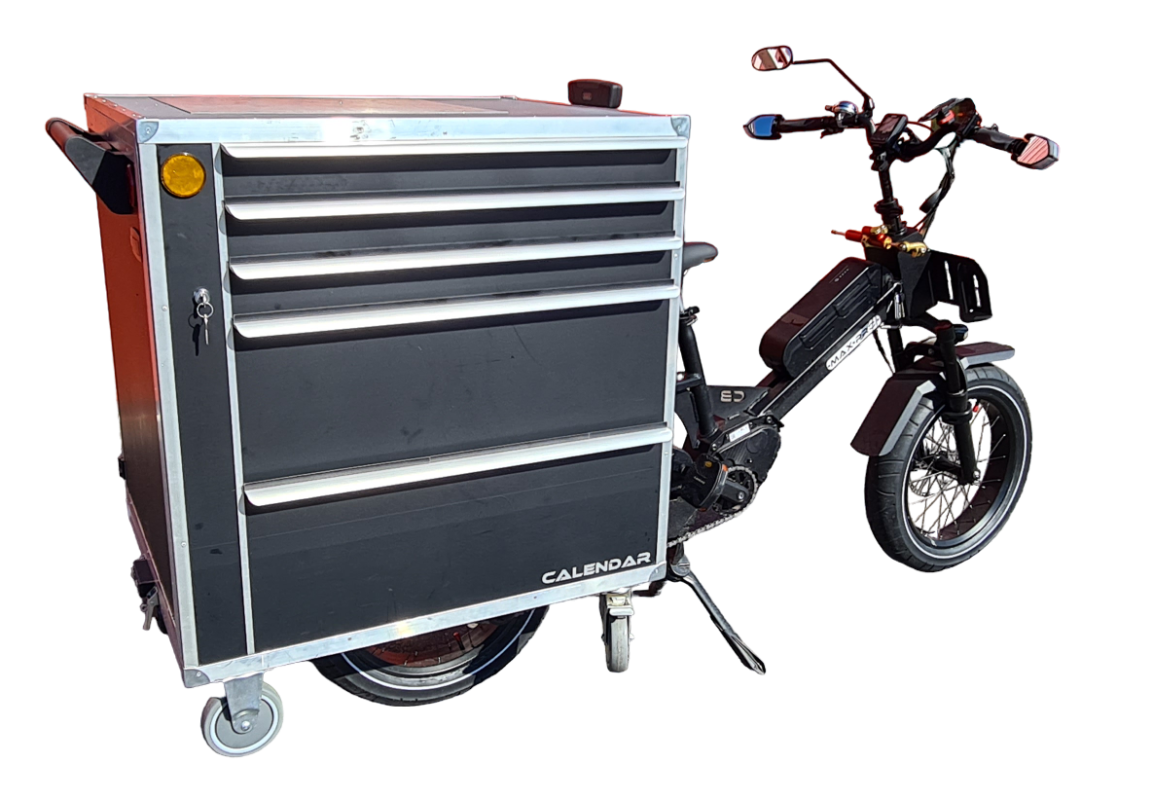 Vélo cargo professionnel pour les métiers de la maintenance et du dépannage